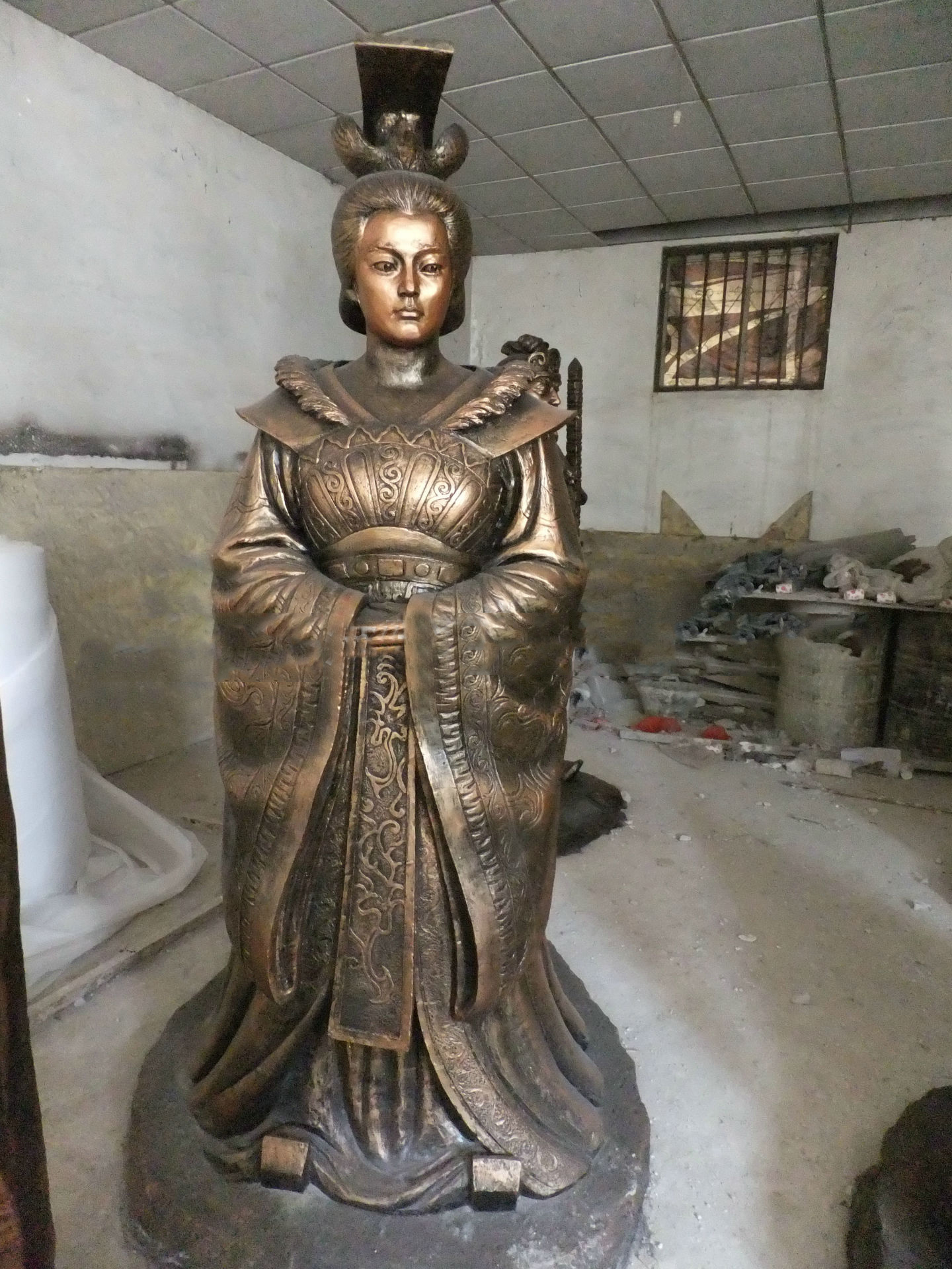 武則天雕塑，玻璃鋼古代人物雕塑