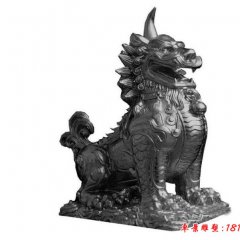 法院門(mén)口獬豸銅雕
