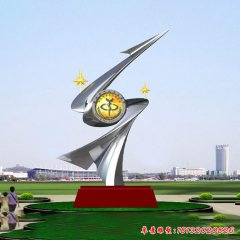 校園不銹鋼?；粘橄箫w躍雕塑