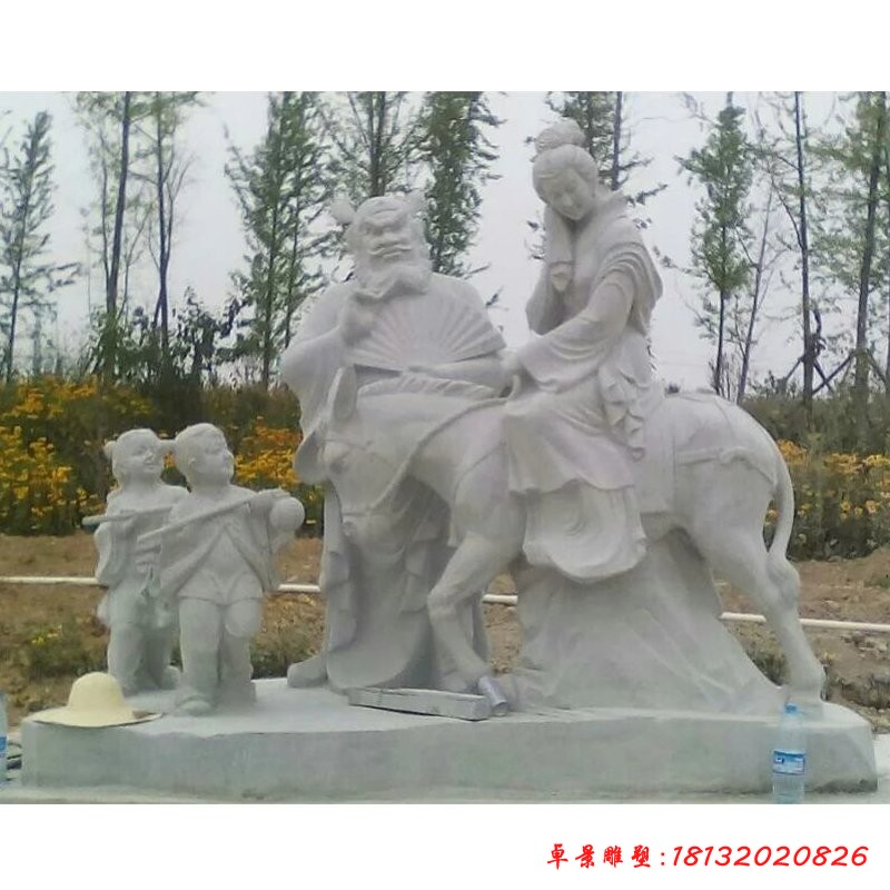 鐘馗嫁妹石雕，公園鐘馗石雕