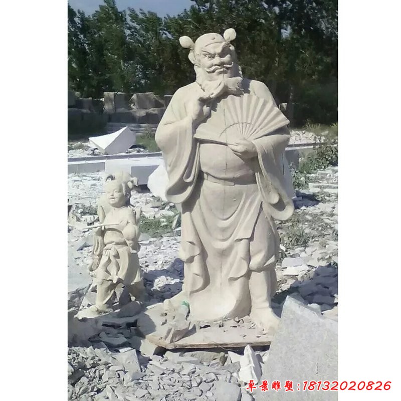 鐘馗石雕，人物石雕