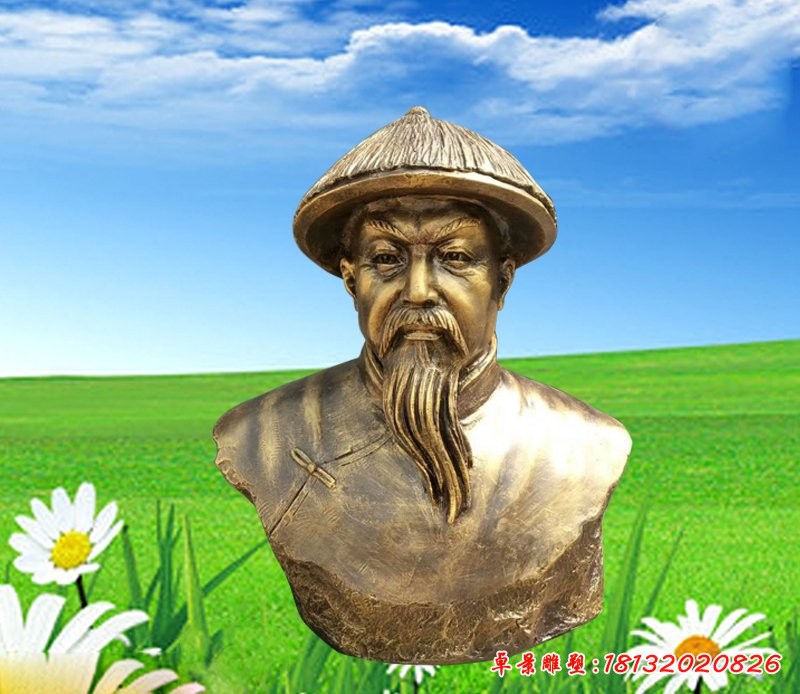 林則徐胸像銅雕，清朝名人銅雕