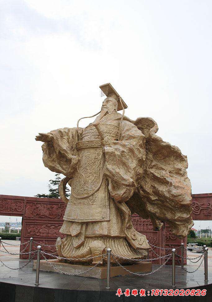 秦始皇銅雕，廣場古代皇帝銅雕