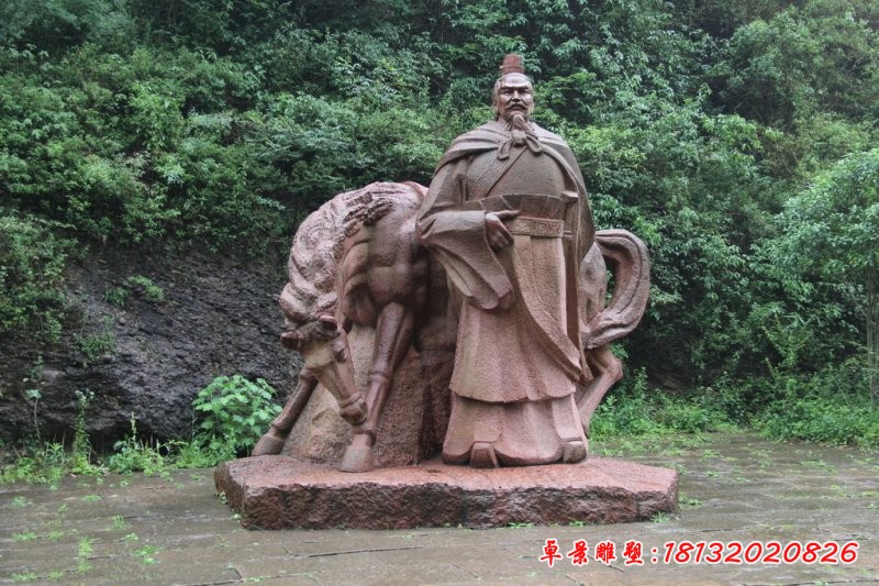 曹操石雕，古代名人石雕