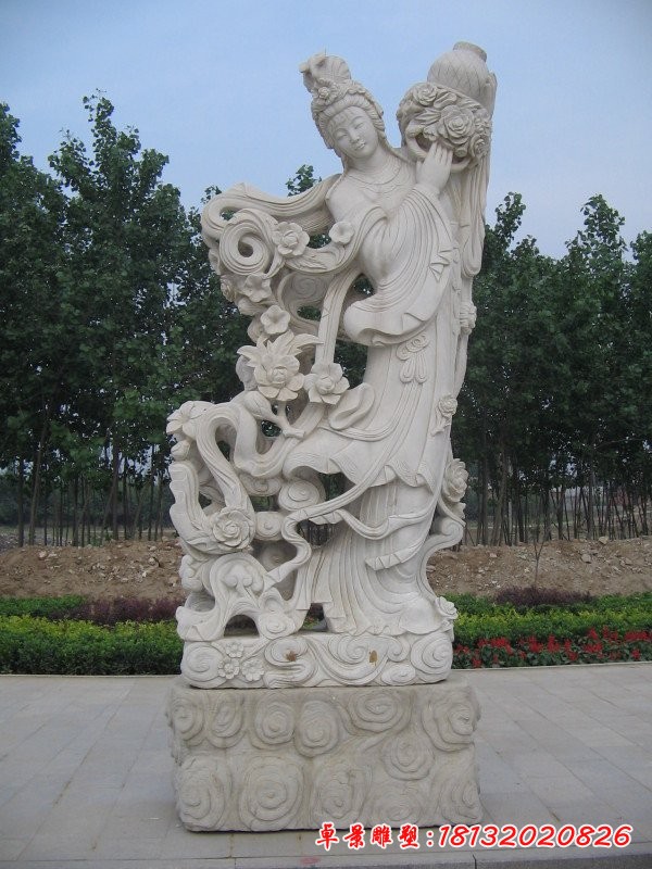 天女散花石雕，廣場(chǎng)景觀石雕