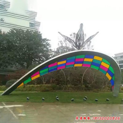 不銹鋼廣場(chǎng)拱門(mén)雕塑