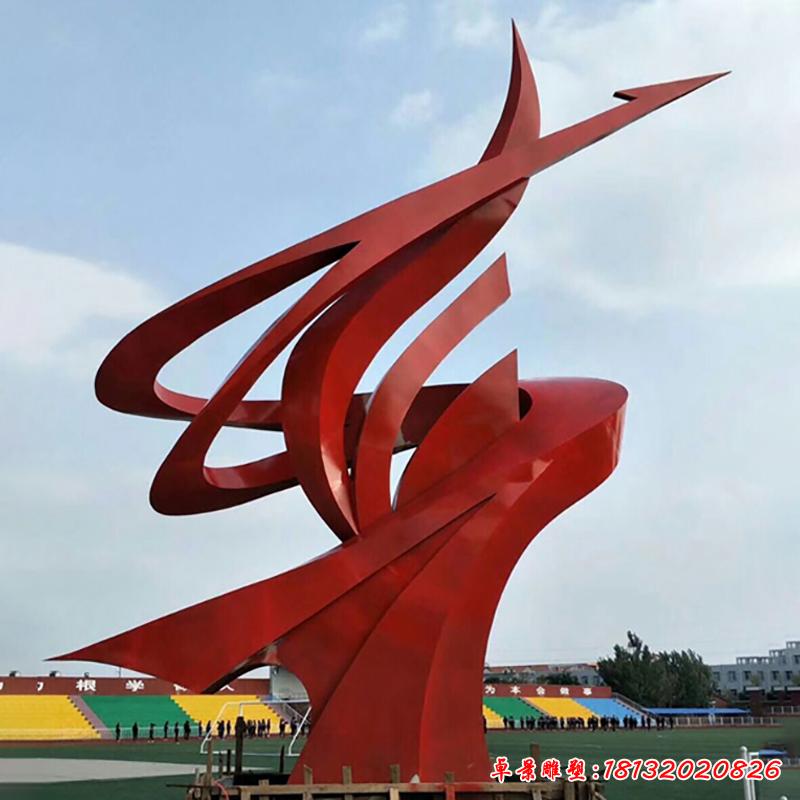 不銹鋼廣場(chǎng)烤漆抽象鳳凰雕塑