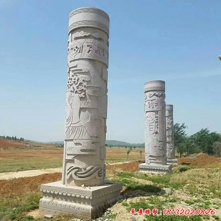 景觀石雕龍柱 十二生肖祥云龍紋柱廠家直銷(xiāo)石雕文化柱 大理石龍柱5009