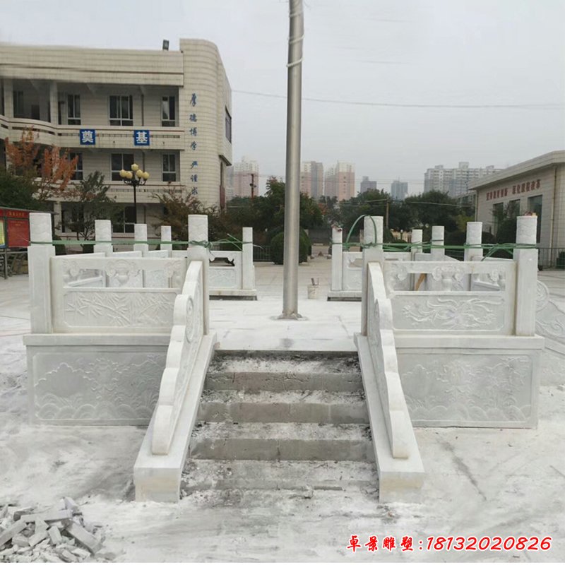 漢白玉升旗臺，校園景觀石雕