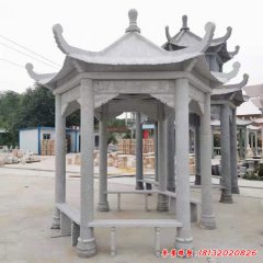 戶(hù)外八角石雕涼亭