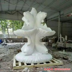 漢白玉魚石雕