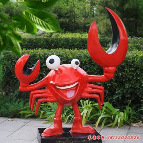 卡通螃蟹雕塑