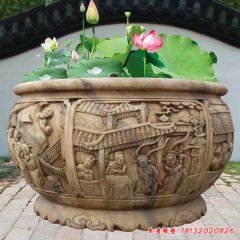 庭院石雕魚(yú)缸