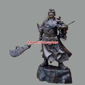 銅雕像關公